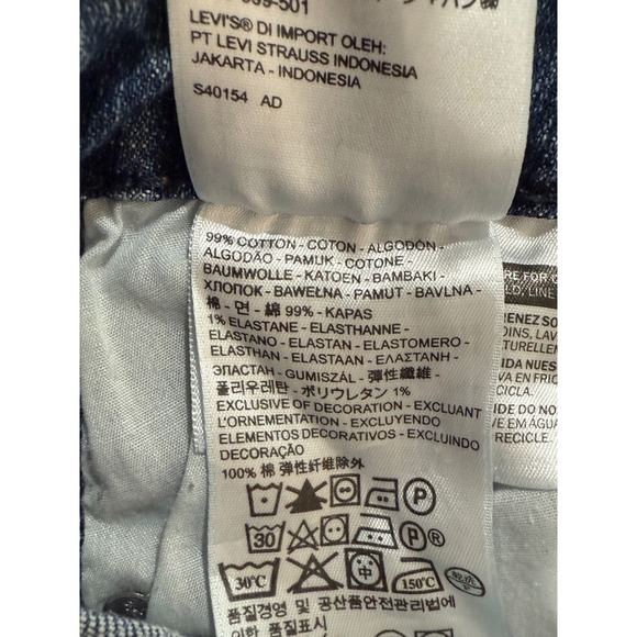 Levi's Womens Mid Rise Skinny Jeans Denim Size 28x32 Stretch Blue 257 - Picture 5 of 12